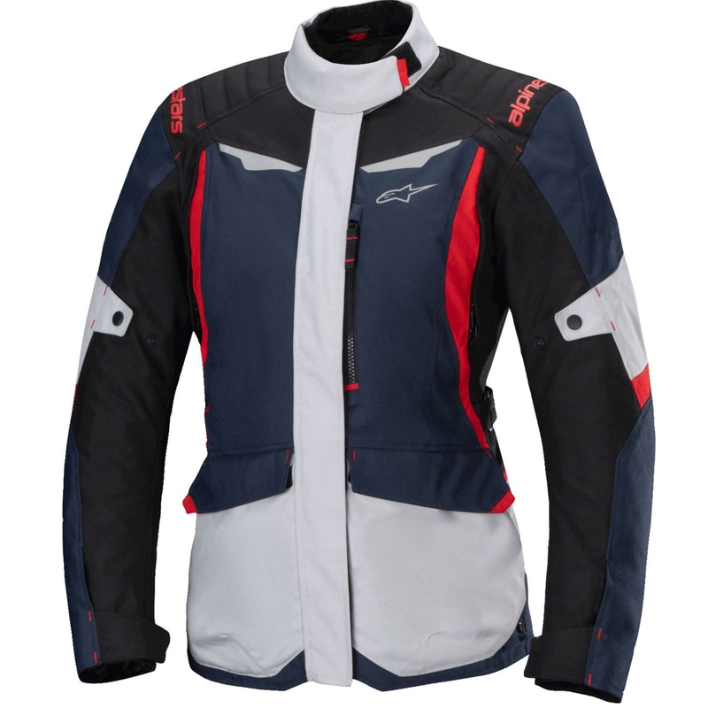 Blouson moto femme Alpinestars Stella ST-1 Waterproof bleu-noir-rouge