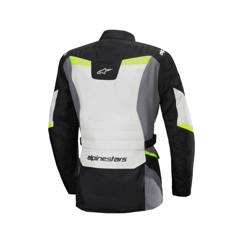 Blouson moto femme Alpinestars Stella ST-1 Waterproof gris-noir-jaune fluo