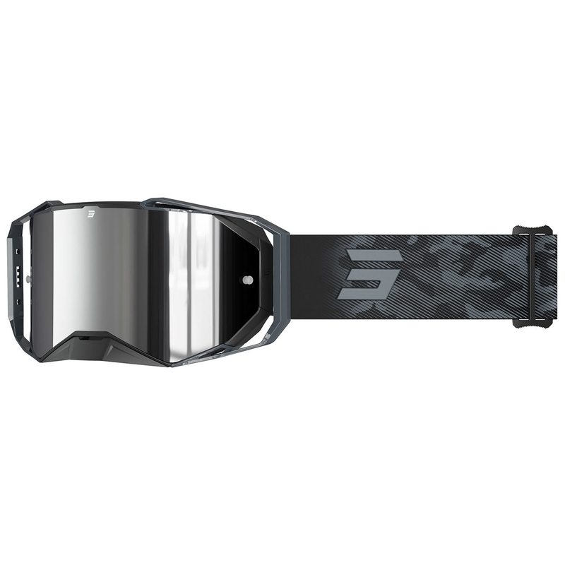 Lunettes cross Shot Lite Patrol grises avec plexiglas iridium argenté
