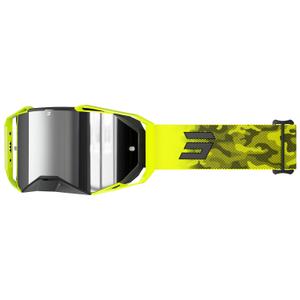 Lunettes cross Shot Lite Patrol jaune fluo avec plexiglas iridium argent