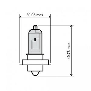 Žárovka RMS 12V 20W, P26S bílá