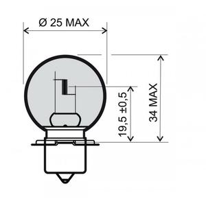 Lamp RMS SB25 P26S 6V 15W