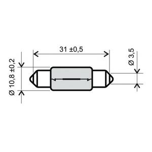 Lamp RMS T11X35 S8,5 12V 10W