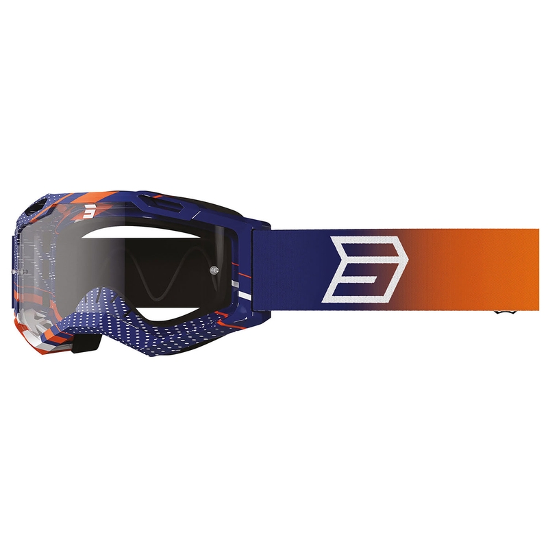 Lunettes de motocross enfant Shot Rocket Kid 2.0 drop orange avec plexiglas transparent