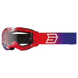 Lunettes de motocross pour enfants Shot Rocket Kid 2.0 drop patriot avec plexiglas transparent