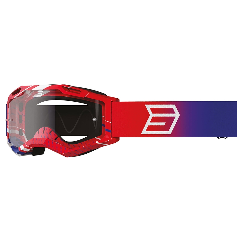 Lunettes de motocross pour enfants Shot Rocket Kid 2.0 drop patriot avec plexiglas transparent