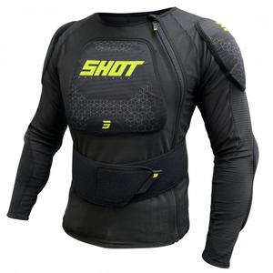 Gilet de protection enfant Shot Airlight noir-jaune fluo