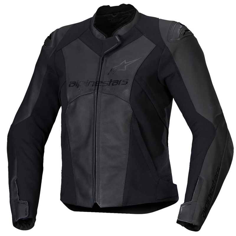 Blouson Moto Cuir Femme Alpinestars Stella Faster 3 Noir-Noir