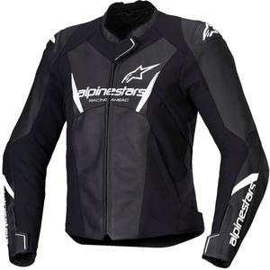 Blouson moto cuir femme Alpinestars Stella Faster 3 noir-blanc