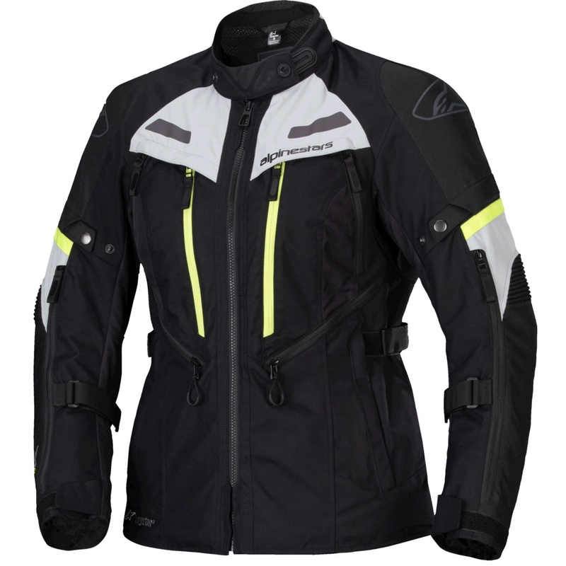Blouson moto femme Alpinestars Stella Bogota PRO Drystar noir-gris-jaune fluo