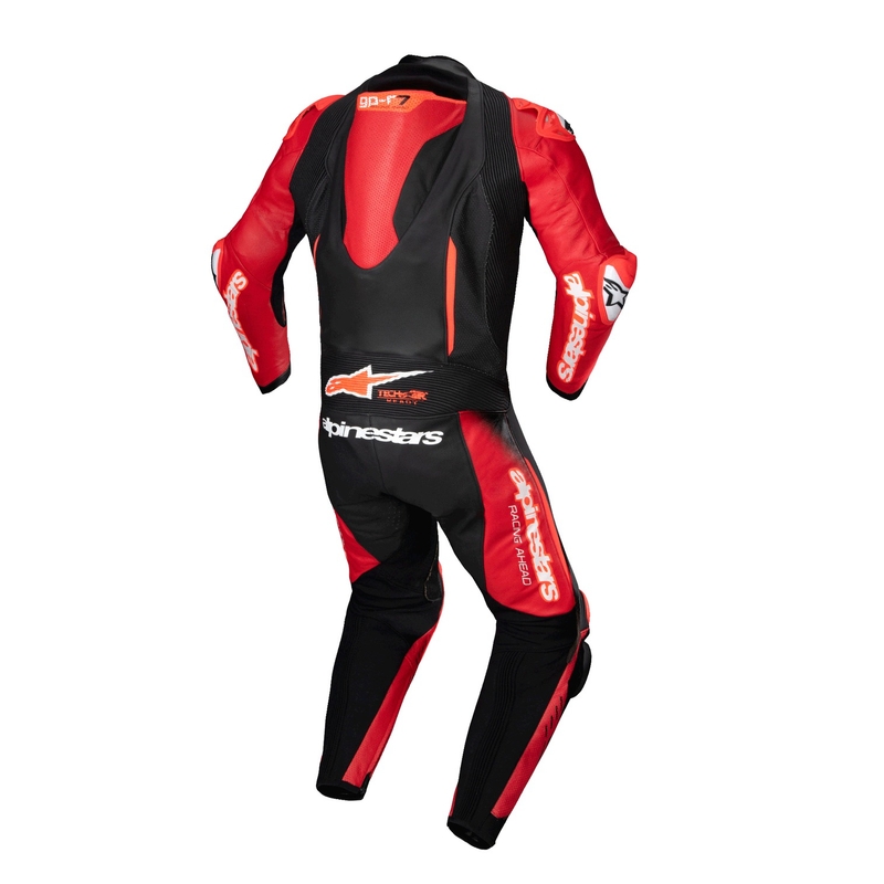 Combinaison en cuir une pièce Alpinestars GP-R7 Tech-Air ready/compatible noir-rouge