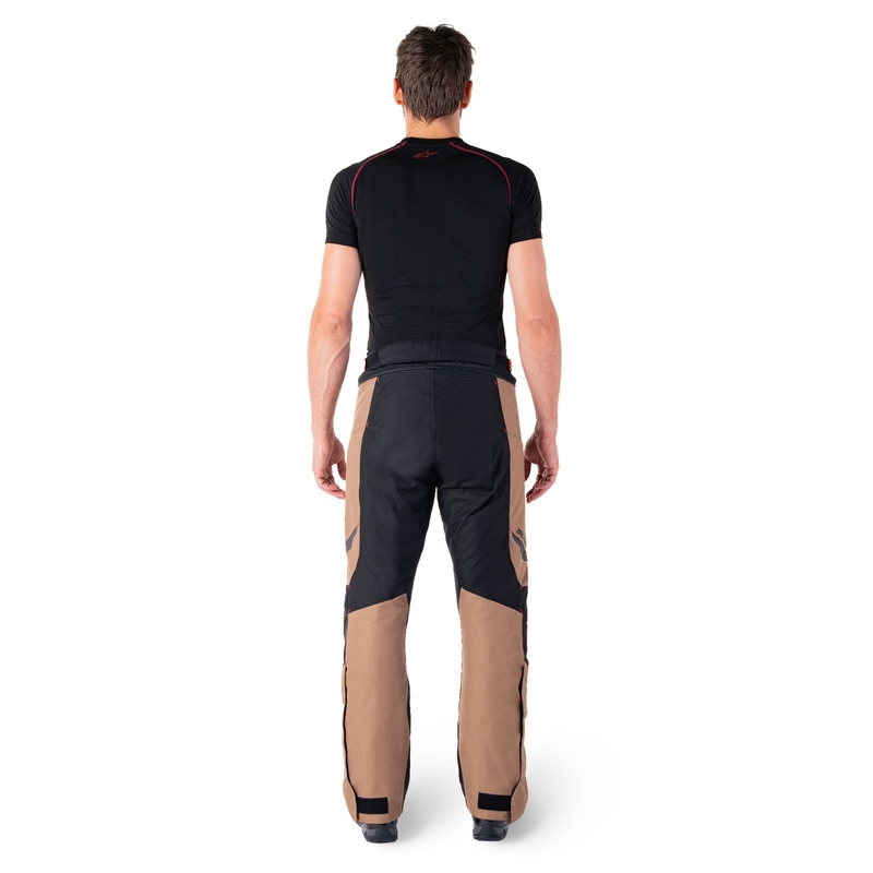 Pantalon moto imperméable Alpinestars ST-1 kaki-sable-noir-rouge fluo