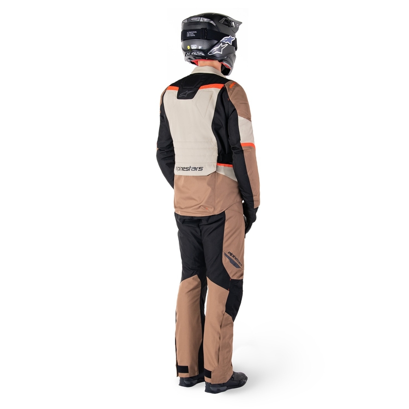 Pantalon moto imperméable Alpinestars ST-1 kaki-sable-noir-rouge fluo