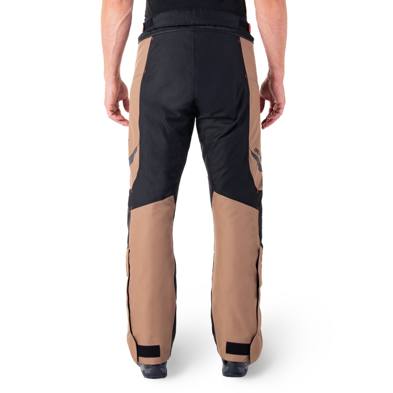 Pantalon moto imperméable Alpinestars ST-1 kaki-sable-noir-rouge fluo