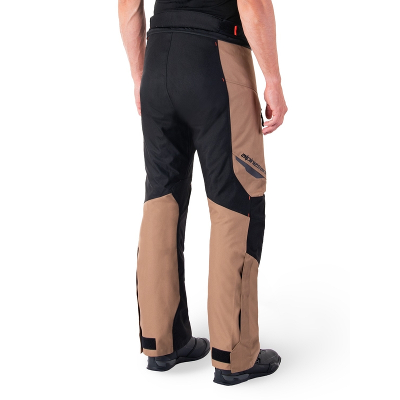 Pantalon moto imperméable Alpinestars ST-1 kaki-sable-noir-rouge fluo
