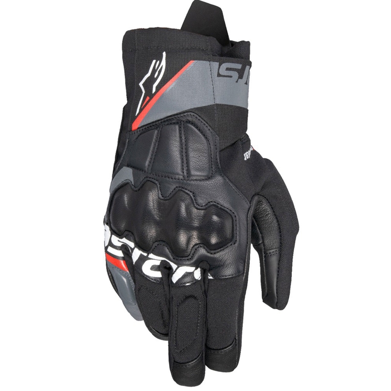 Gants moto Alpinestars Corozal 3 Drystar noir-gris-rouge fluo