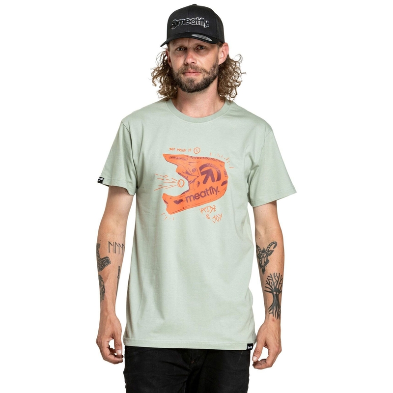 Tee shirt Meatfly Fullface vert