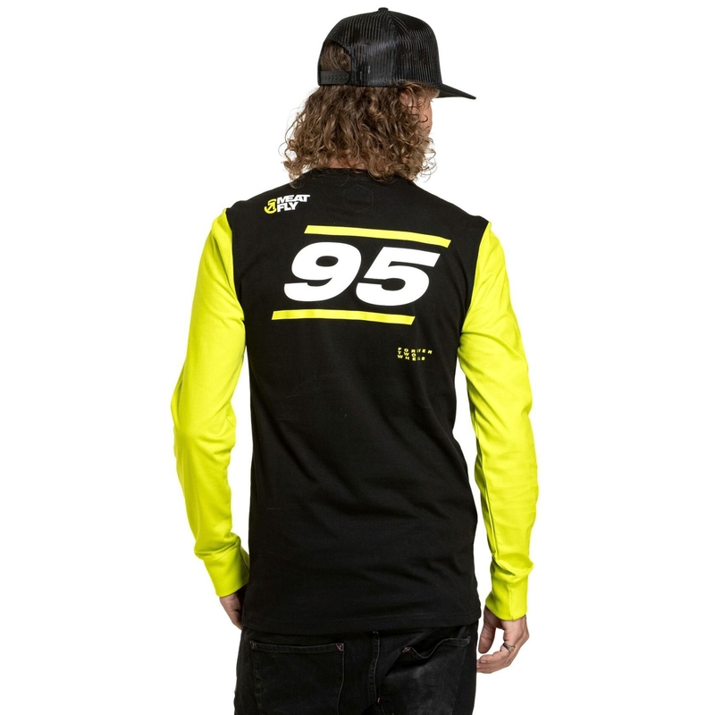 T-shirt manches longues Meatfly Appex jaune fluo-noir