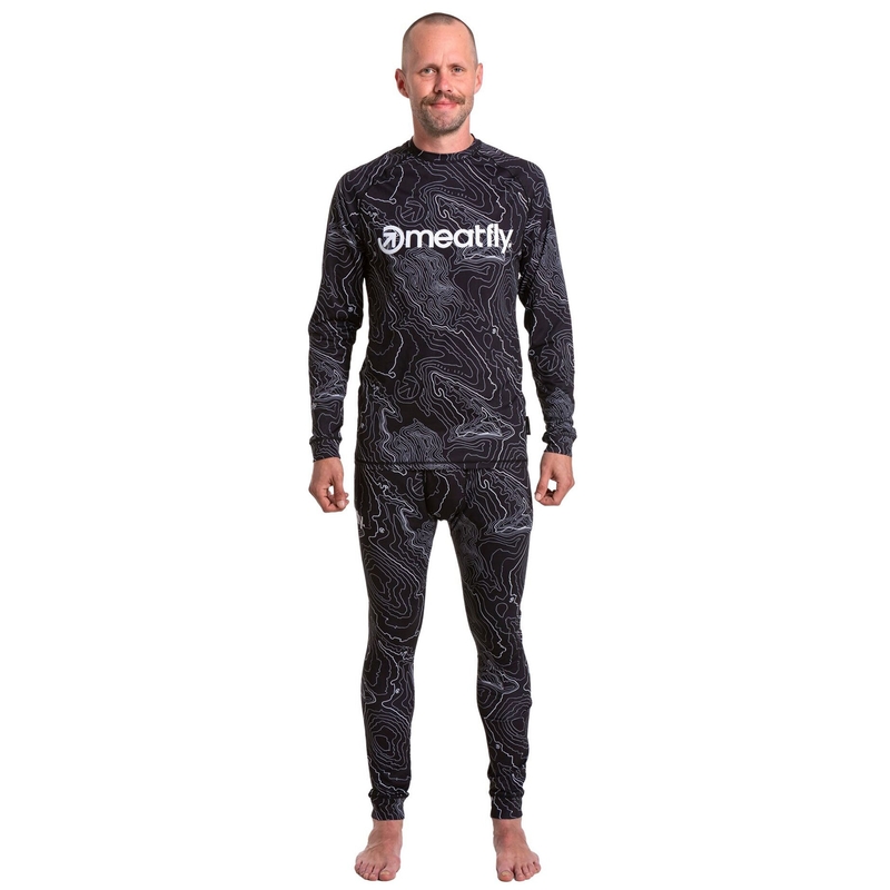Sous-vêtement thermique Meatfly Sloan noir-blanc