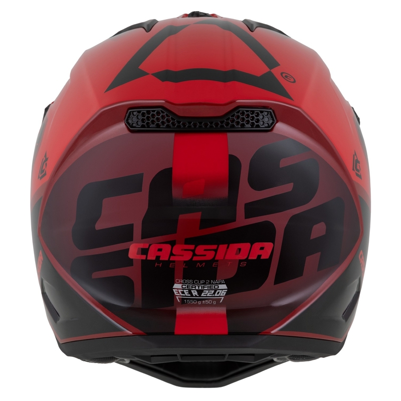 Casque Moto Motocross Cassida Cross Cup 2 Napa Rouge Perle-Violet-Noir