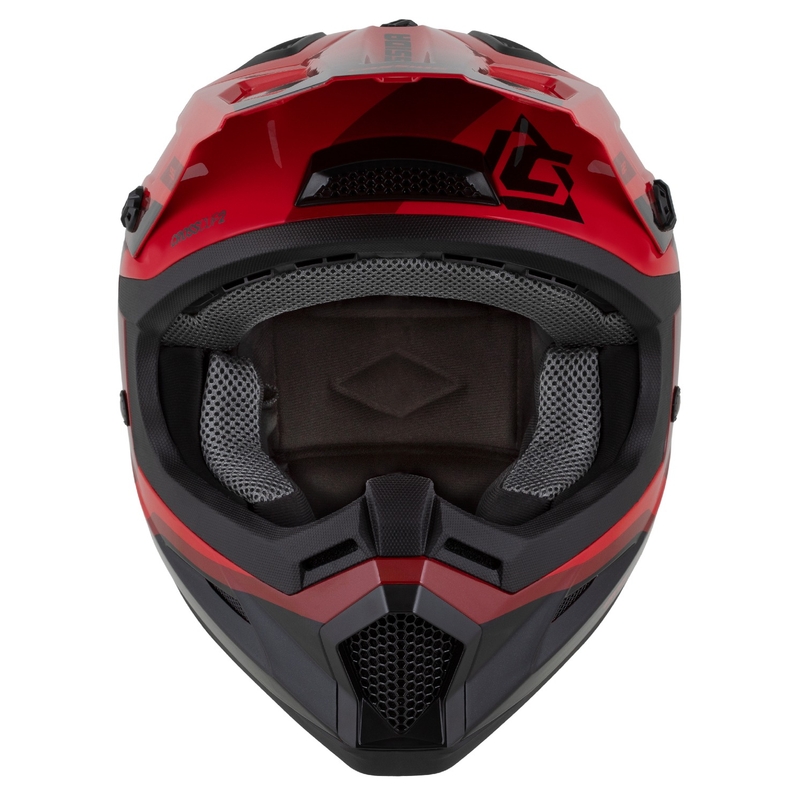 Casque Moto Motocross Cassida Cross Cup 2 Napa Rouge Perle-Violet-Noir