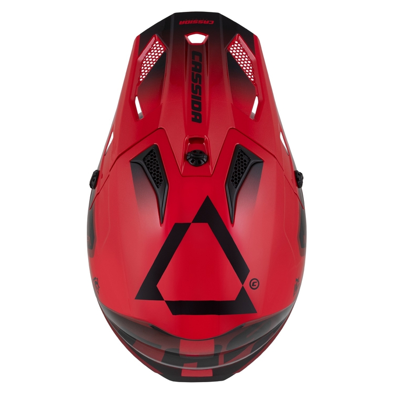 Casque Moto Motocross Cassida Cross Cup 2 Napa Rouge Perle-Violet-Noir