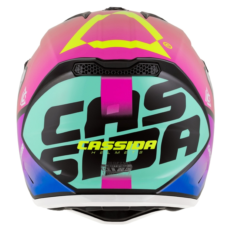 Casque moto cross Cassida Cross Cup 2 Napa perle multicolore