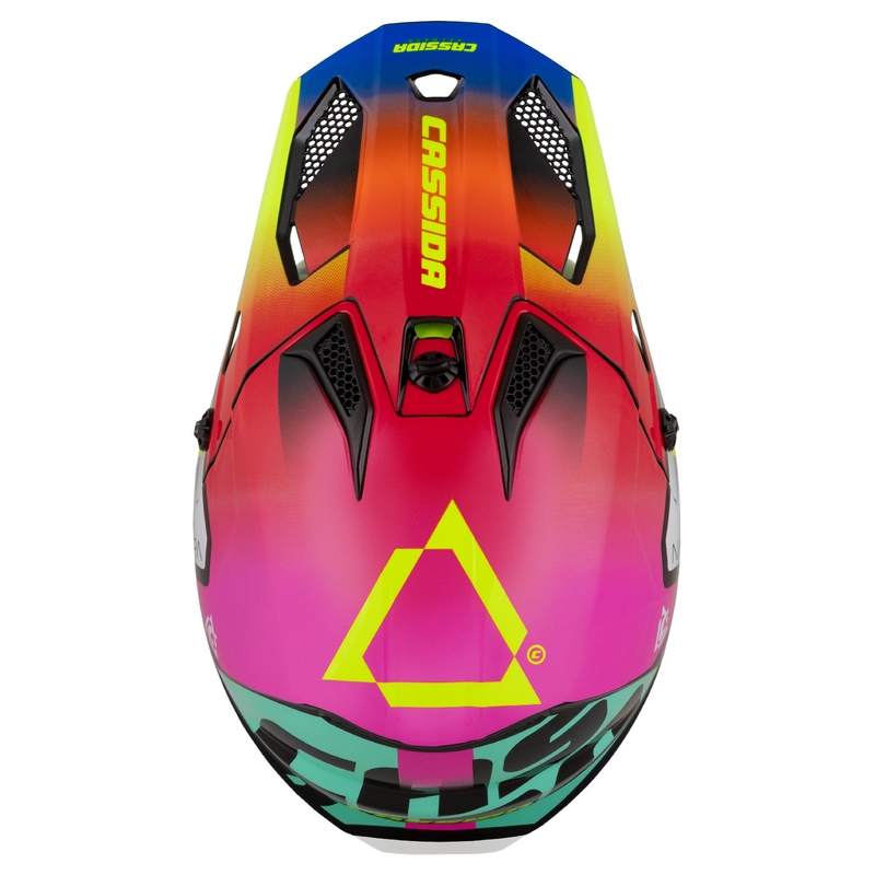 Casque moto cross Cassida Cross Cup 2 Napa perle multicolore