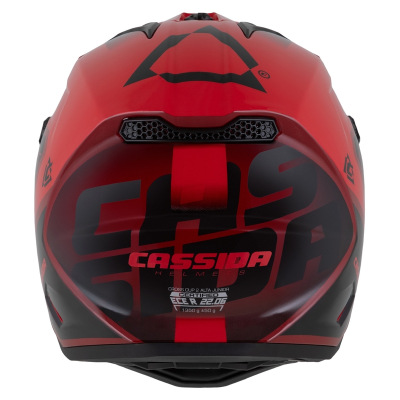 Casque de moto motocross enfant Cassida Cross Cup 2 Napa Pearl rouge-violet-noir