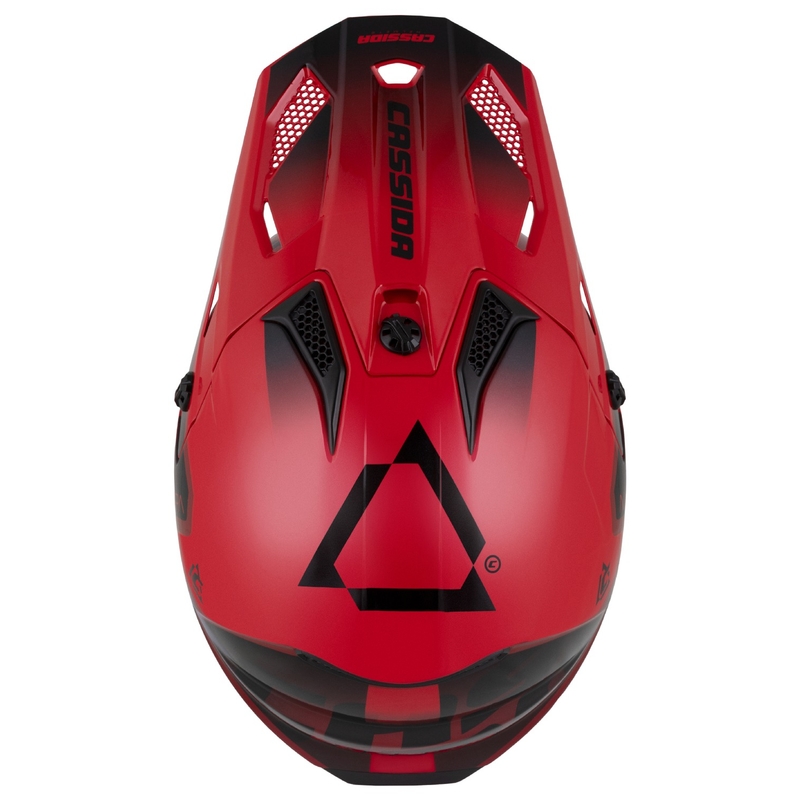 Casque de moto motocross enfant Cassida Cross Cup 2 Napa Pearl rouge-violet-noir