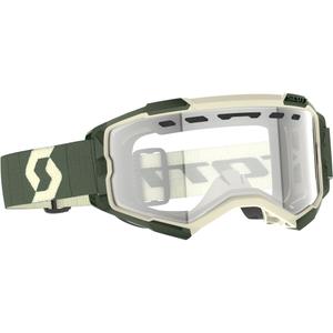 Lunettes de motocross SCOTT Fury Enduro kaki avec plexiglas transparent