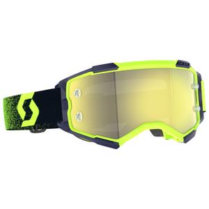 Lunettes motocross SCOTT Fury CH vert-jaune fluo avec miroir plexiglas