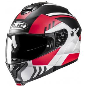 Casque moto modulable HJC C91N Kaon MC1SF blanc-noir-rouge