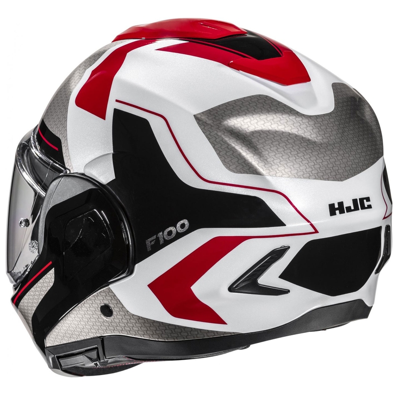 Casque moto modulable HJC F100 Bios MC1 gris-noir-rouge