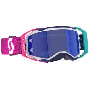 Lunettes motocross SCOTT Prospect 2.0 AMP bleu-rose avec plexiglas miroir bleu