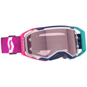 Lunettes motocross SCOTT Prospect 2.0 AMP bleu-rose avec plexiglas rose