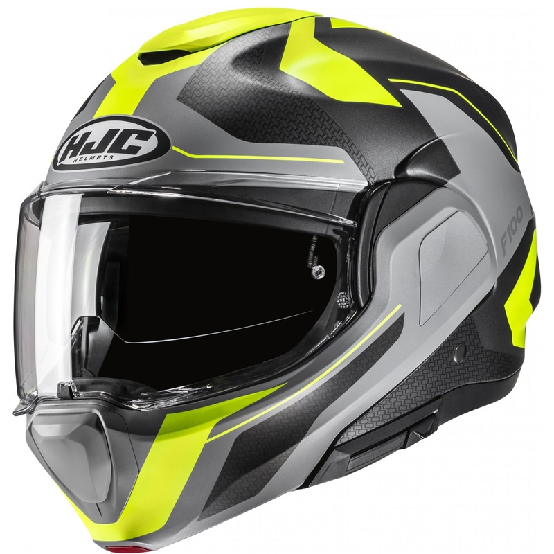 Casque moto modulable HJC F100 Bios MC3HSF jaune-gris fluo