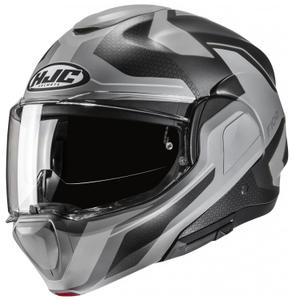 Casque moto modulable HJC F100 Bios MC5SF noir-gris