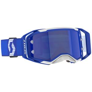 Lunettes de motocross SCOTT Prospect 2.0 bleu-blanc avec verre miroir bleu
