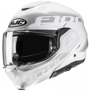 Casque moto modulable HJC F100 Hetal MC10 blanc-gris