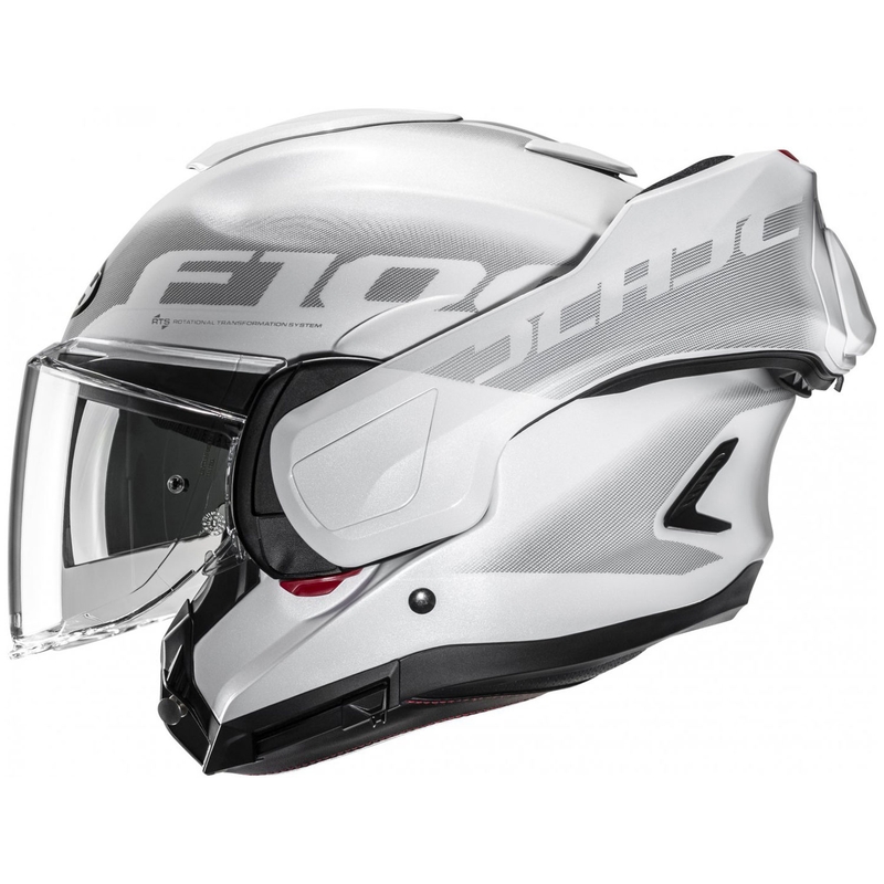 Casque moto modulable HJC F100 Hetal MC10 blanc-gris