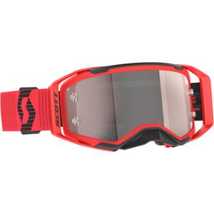 Lunettes motocross SCOTT Prospect 2.0 rouge-noir avec plexiglas argenté