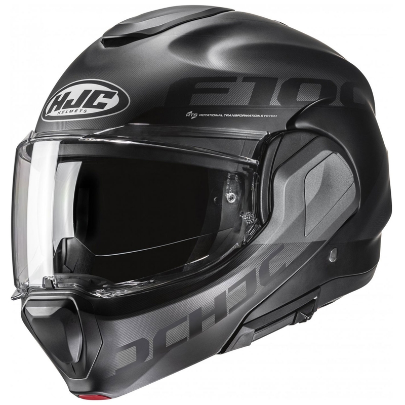 Casque moto modulable HJC F100 Hetal MC5SF noir-gris
