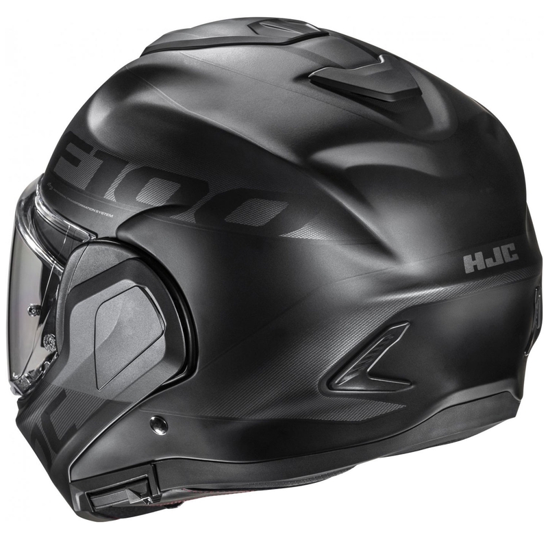 Casque moto modulable HJC F100 Hetal MC5SF noir-gris