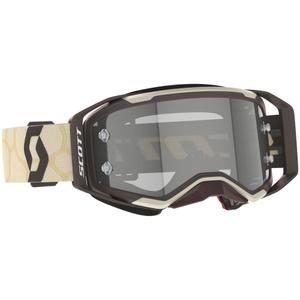 Lunettes motocross SCOTT Prospect 2.0 LS beige-marron avec plexiglas gris sensible à la lumière