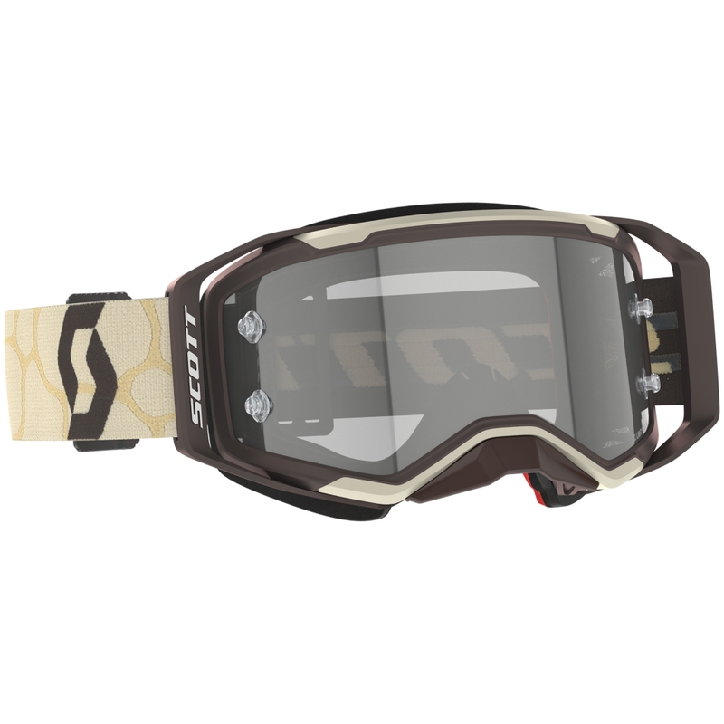 Lunettes motocross SCOTT Prospect 2.0 LS beige-marron avec plexiglas gris sensible à la lumière