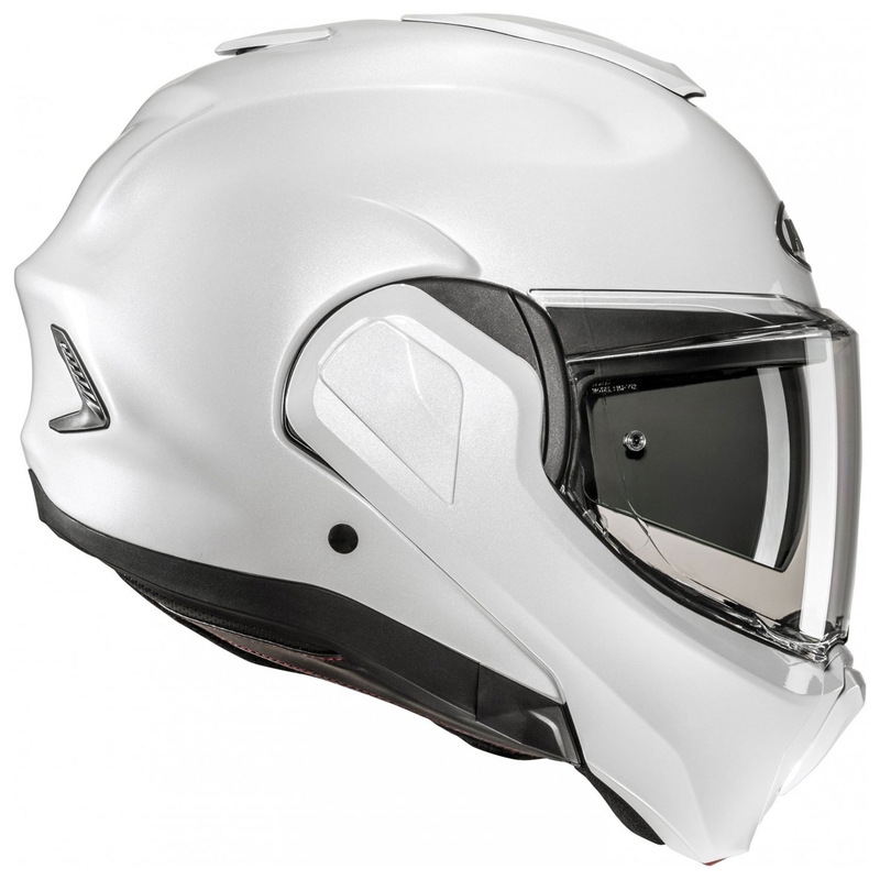 Casque moto modulable HJC F100 Solid blanc perle