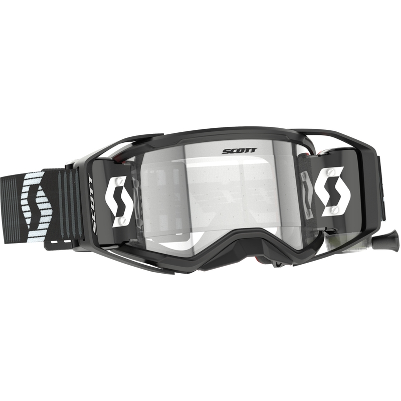 Lunettes de motocross SCOTT Prospect 2.0 Super WFS noir-blanc avec plexiglas transparent