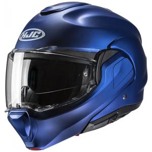 Casque de moto HJC F100 Solid semi-modulable bleu métallisé