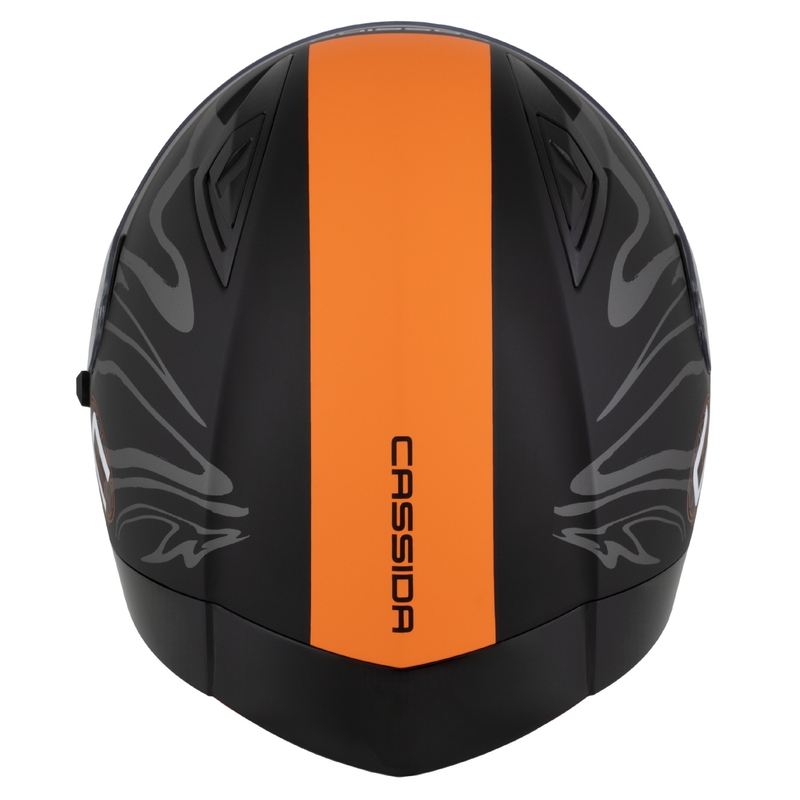 Casque intégral Cassida Orbit Multivers noir mat-orange-gris-blanc